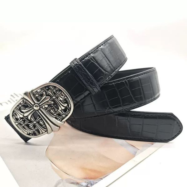 克羅新大LOGO皮帶 