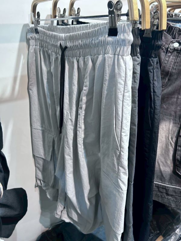 涼感尼龍口袋七分褲 