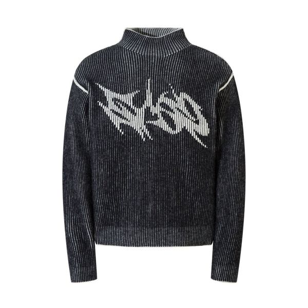 BOXY立領針織毛衣 