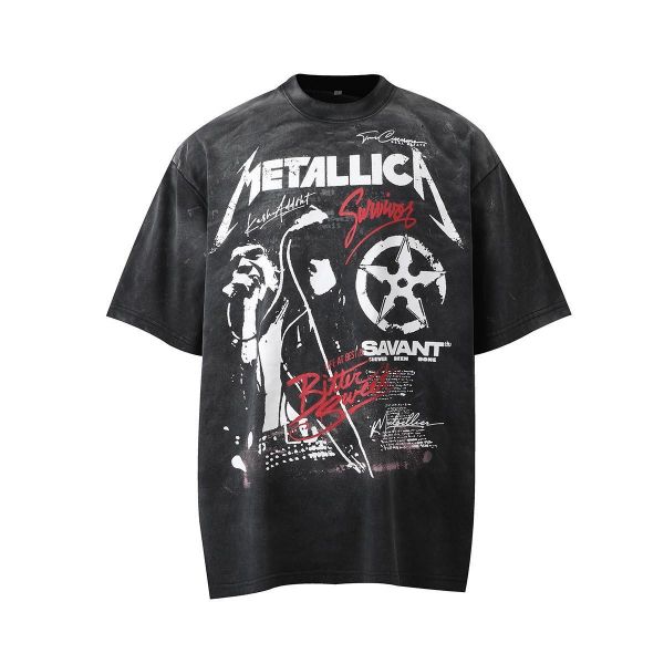 SAVAMT暗黑髒墨短袖 