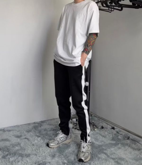 (經典)修身邊線運動褲 