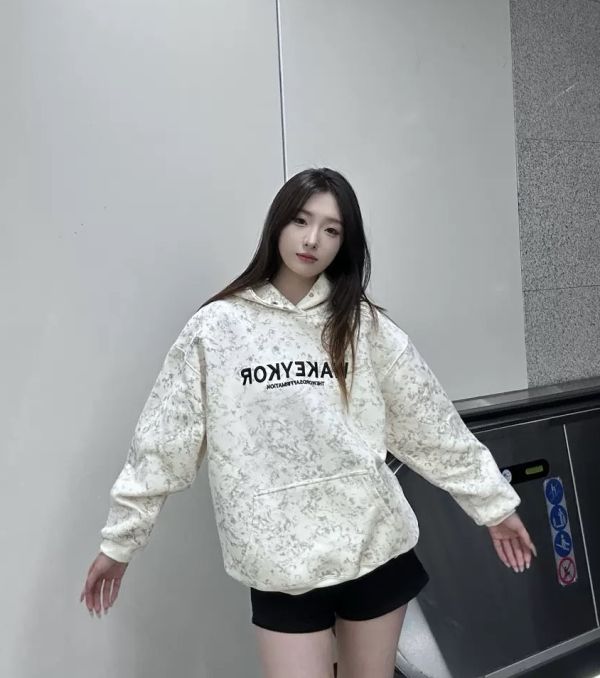 WAKEY扎染髒髒刷毛帽T 