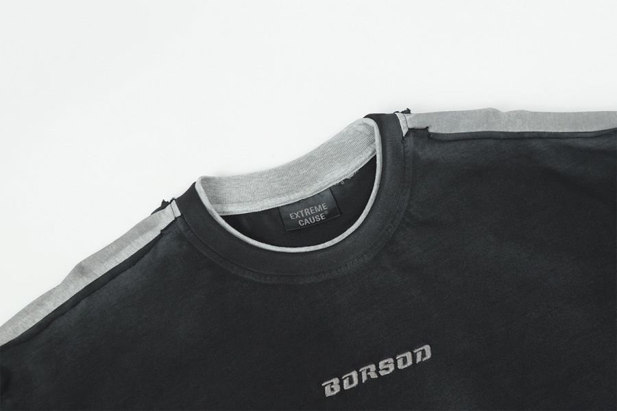 BORBOD接袖洗水長T 