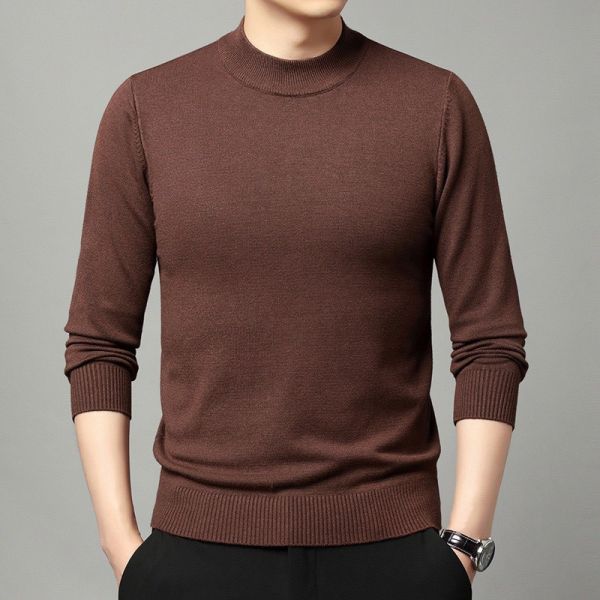 半高領彈力針織上衣 