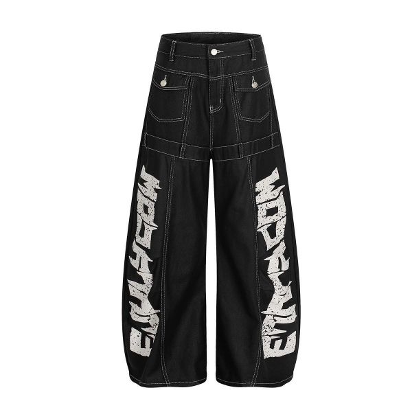 反車線字母彎刀褲 