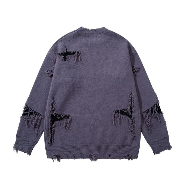 破壞針織骷顱毛衣 
