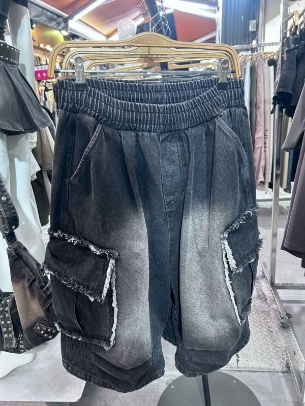 韓國貓鬚牛仔7分褲 