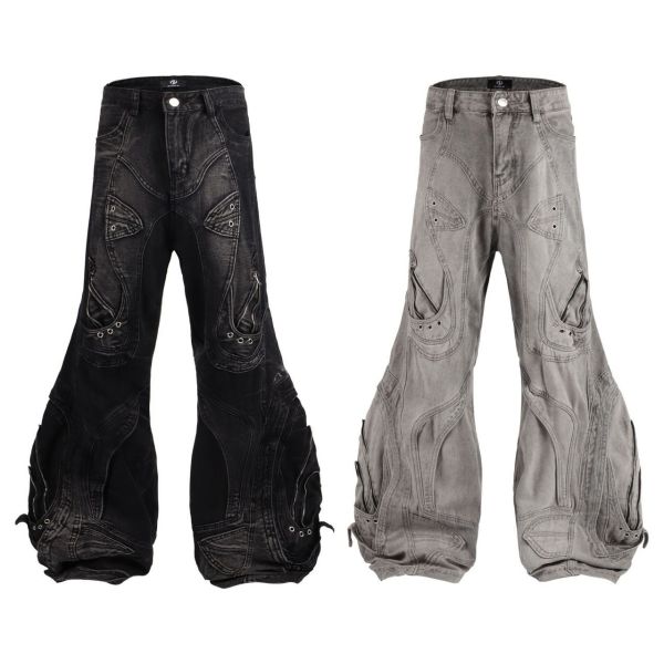 Y2K解構前鋒喇叭褲 