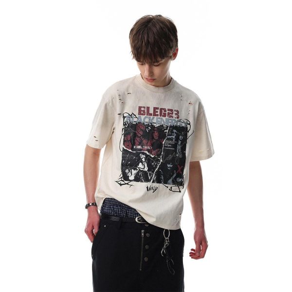 美式圖片造型短袖 