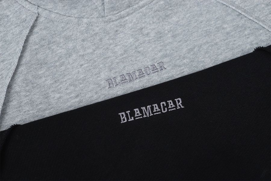 BLAMACAR接布解構帽T 