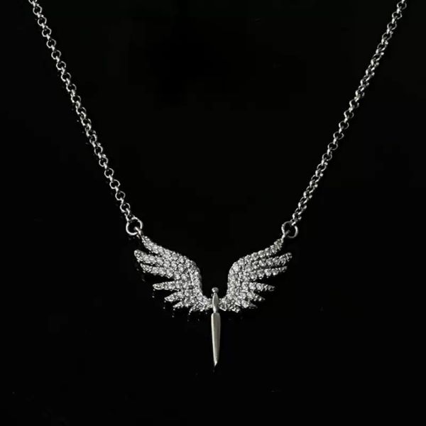 天使翅膀水鑽細鍊 