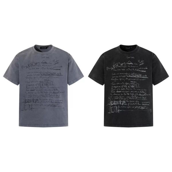 舊感古文微領短袖 