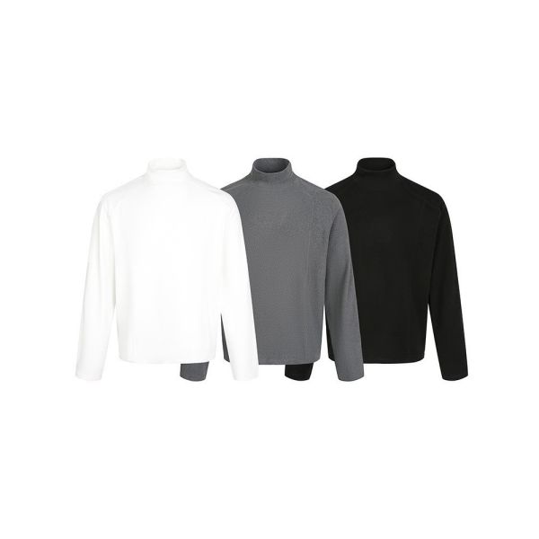 半領針織解構毛衣 