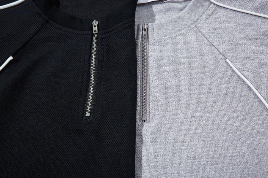 BOXY胸拉鍊解構短T 