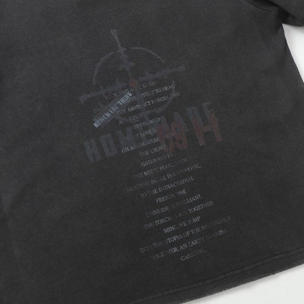 美式破損假兩件洗水長T 