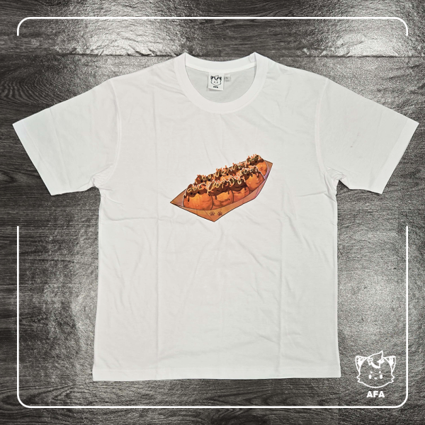 【貓貓食物系列】貓頭燒(短T/白) 