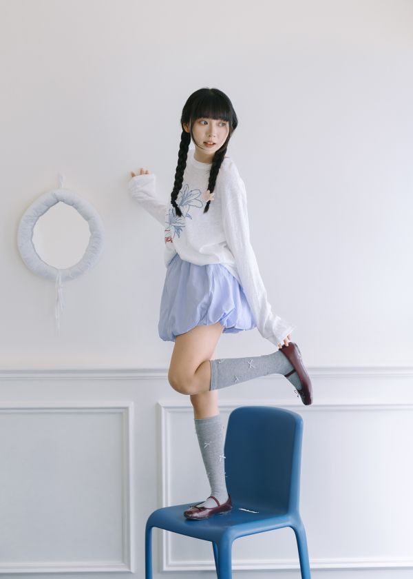 紗線防曬花花上衣 