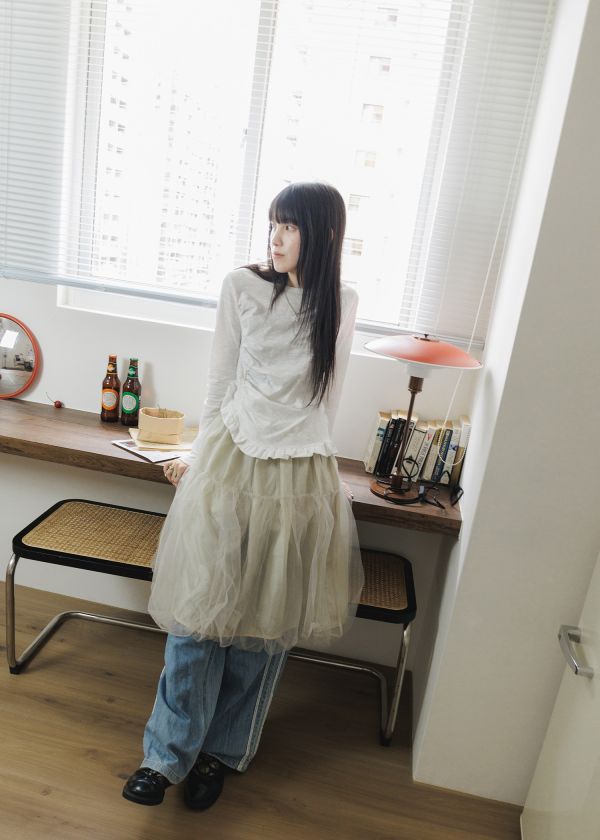 抹茶仙女半身裙 紗裙、歐根紗、韓系、疊穿、疊穿裙