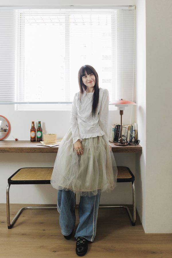 抹茶仙女半身裙 紗裙、歐根紗、韓系、疊穿、疊穿裙