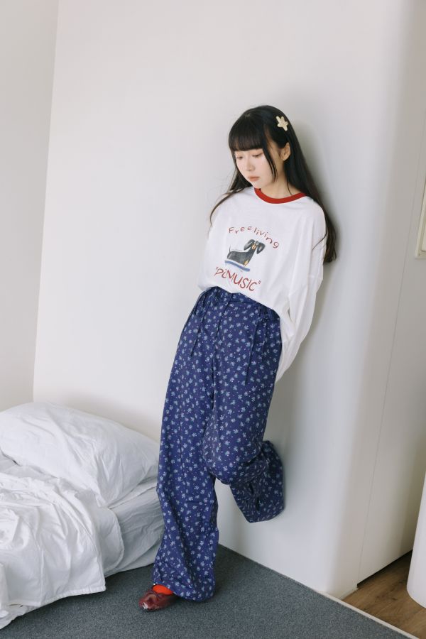 日劇女主角花花褲（藍） 