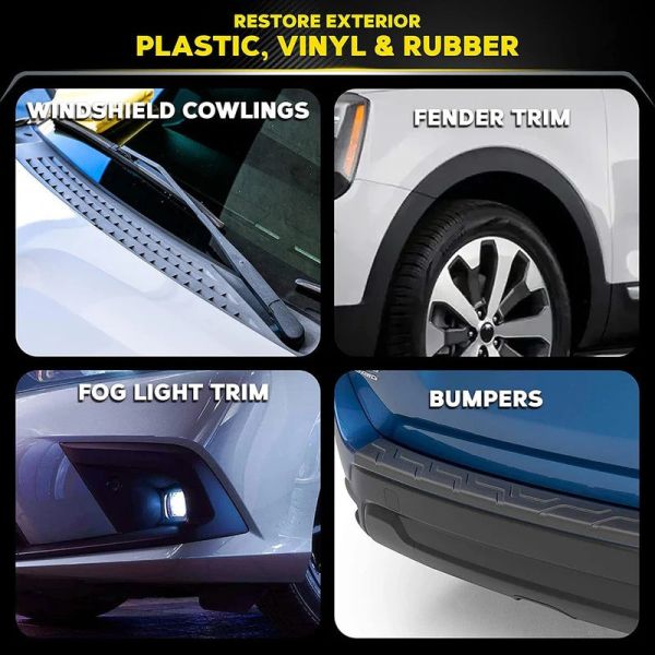 極致黑橡塑膠保護劑 飾條,塑料,裝飾,把手,保險桿,恢復光澤,滋潤