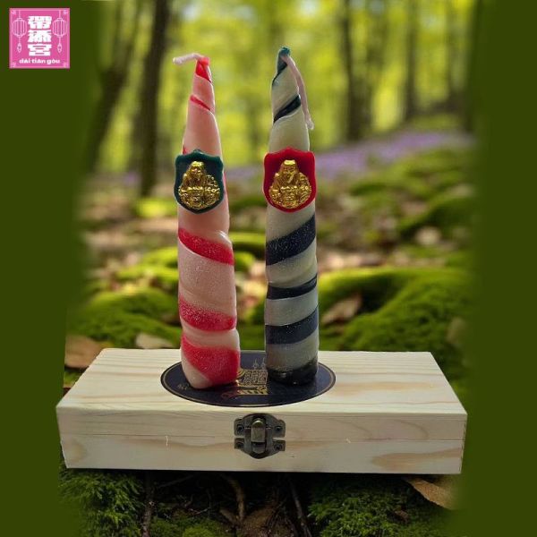 吸財除厄無憂無慮好命虎蠟燭4件組 