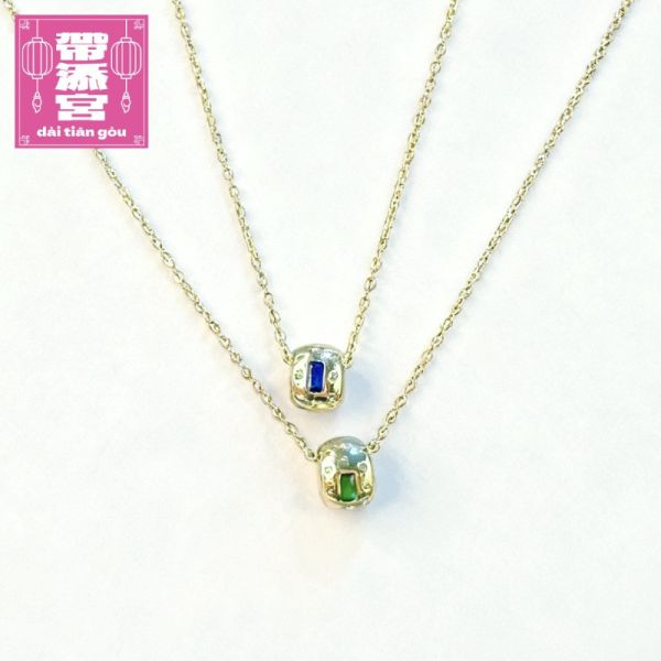 黑貓金眼瞳魅力招財項鍊 