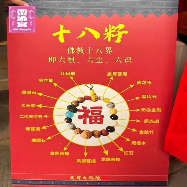 佛教十八界十八籽護身手環 | 四川文殊院 