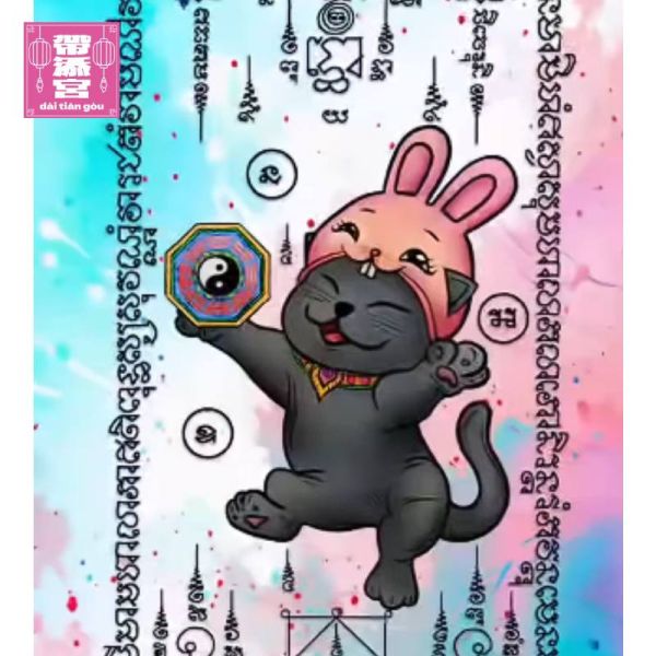 黑貓鎮歲 · 十二生肖化太歲符文螢幕保護圖 