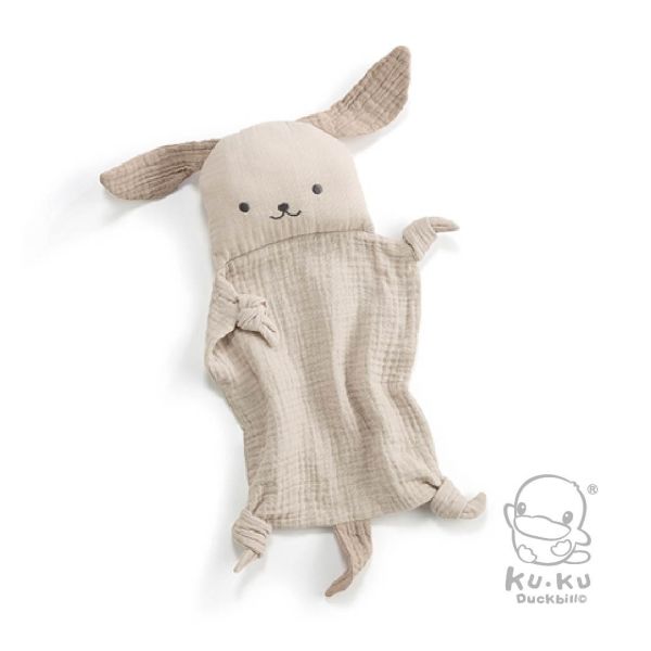 酷咕鴨 KUKU PLUS 寶寶多功能安撫巾｜純棉柔紗 安撫入睡｜幼犬杏・雀鳥粉・酷鴨棕・魟魚灰 寶寶安撫巾, 多功能安撫巾, KUKU PLUS, 酷咕鴨安撫巾, 嬰兒安撫玩具, 純棉紗布安撫巾, 新生兒安撫, 寶寶睡眠用品