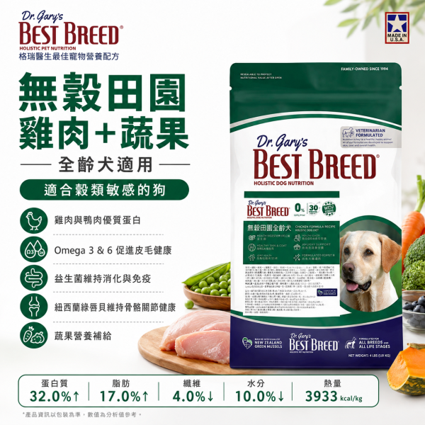 【Dr. Gary's 格瑞醫生】無穀低敏全犬糧4LB｜田園雞肉／水牛肉／海洋鮭魚＋蔬果｜全犬種狗飼料 Dr. Gary's無穀低敏犬糧4LB
格瑞醫生無穀狗糧
格瑞醫生雞肉狗糧
格瑞醫生鮭魚狗糧
水牛肉狗飼料推薦
全犬種無穀狗糧推薦