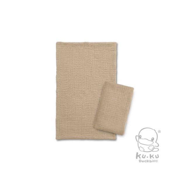 酷咕鴨 KUKU PLUS 六層紗布濕巾 2入｜雲朵紗・新生兒可用・敏感肌清潔 六層紗布濕巾、嬰兒紗布巾、新生兒濕巾、酷咕鴨濕巾、KUKU PLUS、嬰兒洗澡紗布、敏感肌嬰兒清潔