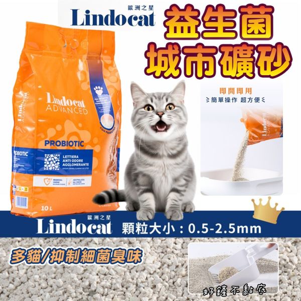 【Lindocat 歐洲之星】益生菌城市礦砂 9kg｜高效除臭 貓砂推薦 無粉塵 強凝結 多貓家庭首選 Lindocat,歐洲之星,益生菌貓砂,城市礦砂,礦砂推薦,貓砂9kg,高效除臭貓砂,多貓貓砂,無粉塵貓砂,強凝結貓砂,抑菌除臭貓砂,環保礦砂,天然礦物貓砂,益生菌礦砂