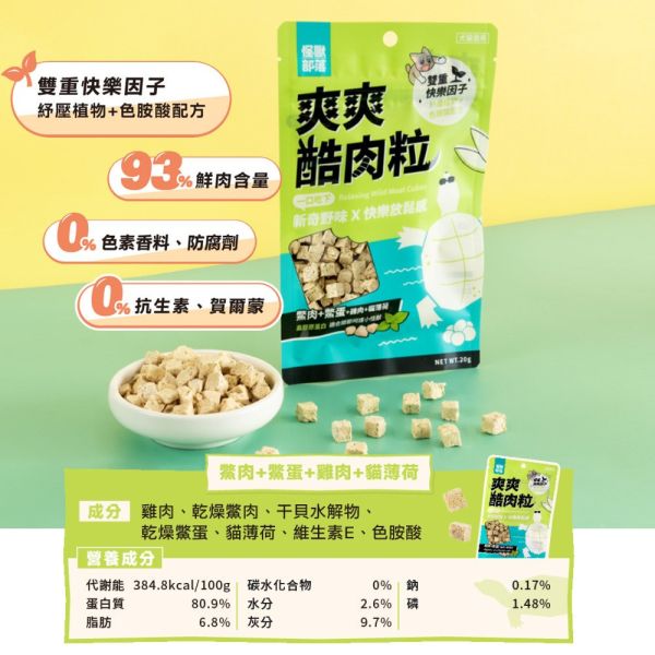 【怪獸部落 LitoMon】 爽爽酷肉粒 20g｜貓狗零食 鱷魚雞肉/袋鼠肉/黑水虻高蛋白凍乾 點心 怪獸部落爽爽酷肉粒, 怪獸部落零食, 凍乾寵物零食, 狗狗零食推薦, 貓零食推薦, 高蛋白寵物零食, 黑水虻寵物零食, 袋鼠肉貓狗零食, 鱷魚肉貓狗零食, 健康寵物零食