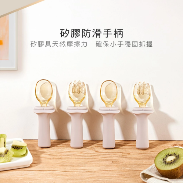 KUKU酷咕鴨PPSU學習餐具組｜寶寶湯匙叉子｜副食品餐具｜嬰兒餐具推薦 PPSU餐具,寶寶餐具,副食品湯匙,嬰兒餐具推薦,學習餐具,寶寶叉子,副食品餐具