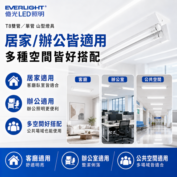 億光 T8 LED 雙管單管山型燈具 含LED燈管 居家辦公照明 安裝方便 高亮節能 T8燈具,T8燈座,山型燈具,LED雙管燈,LED單管燈,億光燈具,LED山型燈,T8支架燈,高亮照明燈,省電燈具