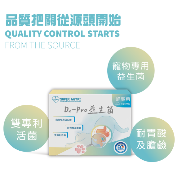 【Life+ 虎揚 】D2-PRO 益生菌｜貓腸胃保健 專利益生菌30入 補充腸道好菌 改善軟便 腸胃敏感 毛孩專用 虎揚益生菌,Life+益生菌,D2-PRO益生菌,貓咪益生菌,貓腸胃保健,貓咪腸胃敏感,貓便祕,貓軟便,貓拉肚子,益生菌貓專用,寵物益生菌,腸道菌叢,貓咪營養補充,毛孩腸胃保健,貓益菌粉,貓保健品推薦