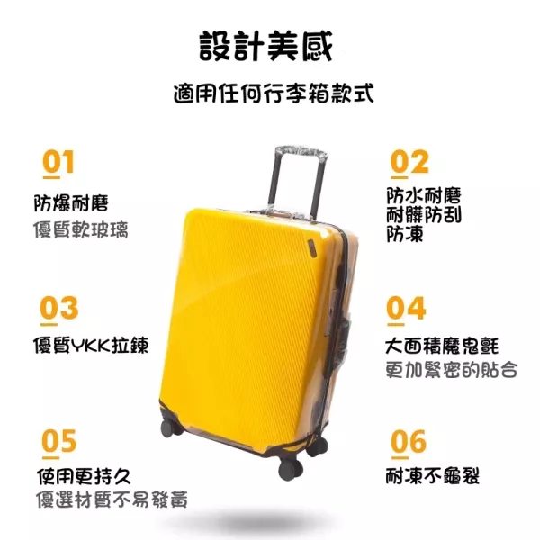 加厚免拆式李箱保護套 行李箱保護套 加厚行李箱套 防刮防水 行李套 防塵防髒 拉桿箱套 行李箱套 行李保護套 旅行箱套