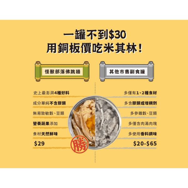 【怪獸部落 Litomon】佛跳牆 澎湃美味四喜罐 80g 黃金鮮鮪/海味三珍/龍鳳呈祥｜犬貓適用副食罐 頂級鮮肉湯罐 狗貓副食罐、怪獸部落無膠罐、黃金鮮鮪罐頭、海味三珍貓罐、龍鳳呈祥副食罐、寵物鮮肉罐、犬貓鮮湯副食、貓咪挑嘴罐頭推薦、狗狗副食補水罐