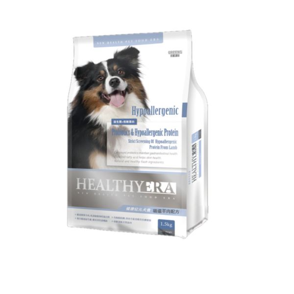 健康紀元 HEALTHYEAR 狗飼料  室內犬-除臭配方 // 低過敏配方 1.5Kg 葛利思飼料 健康紀元狗飼料, 室內犬除臭配方, 敏感犬羊肉飼料, 低敏狗糧, 狗糧除臭, 羊肉犬糧, 狗飼料1.5kg, 室內犬飼料, 低過敏狗飼料, 高適口性狗糧
