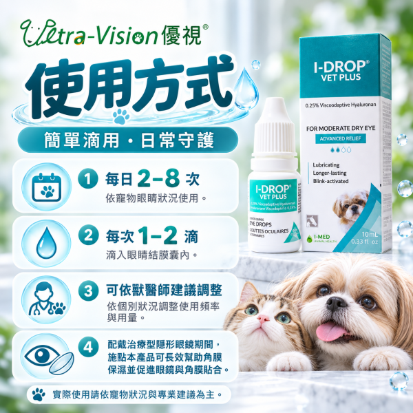 【優視 】愛水潤 10mL 原廠出貨 品質有保障 動物專用人工淚液點眼液 貓 狗 均可使用 I-DROP愛水潤,人工淚液,寵物眼藥水,犬貓點眼液,乾眼症,狗貓眼睛保健,潤眼液,動物專用淚液,透明質酸,加拿大進口,眼部保濕,護眼滴液