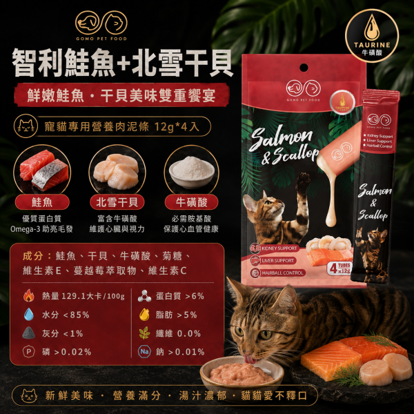 【GOMO】機能型鮮肉泥12g｜貓肉泥 貓零食｜牛磺酸・蔓越莓・化毛配方｜4款口味 GOMO機能型鮮肉泥12g、GOMO貓咪肉泥推薦、牛磺酸機能貓肉泥、蔓越莓貓肉泥推薦、化毛貓肉泥推薦、12g條裝貓肉泥、挑嘴貓肉泥推薦