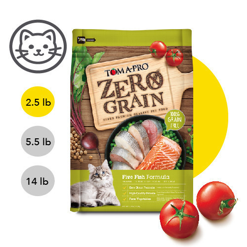 【TOMA-PRO優格】零穀系列-0%零穀5種魚 2.5磅 全年齡貓用 化毛配方 敏感 體重管理 優格貓糧, 無穀貓飼料, 體重管理貓糧, 五種魚貓飼料, 鮭魚敏感貓糧, 全齡貓化毛飼料, 低敏貓糧, 高蛋白貓糧, 室內貓飼料, 化毛配方, 敏感腸胃貓飼料