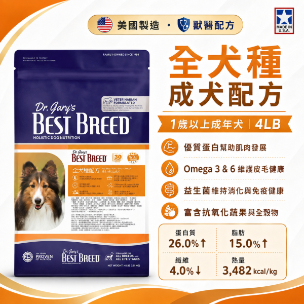 【Dr. Gary’s 格瑞醫生】犬糧4LB｜幼犬／成犬／熟齡犬／羊肉白身魚／雞肉鴨肉｜全犬種狗飼料 Dr.Gary’s犬糧、無穀犬糧推薦、美國天然犬糧、成犬主食飼料、熟齡犬低敏犬糧、幼犬吃什麼飼料好、海陸大餐狗飼料、全齡犬主糧推薦、AAFCO認證犬糧、狗狗換飼料推薦、Omega3犬糧、關節保健犬糧、毛孩主糧推薦