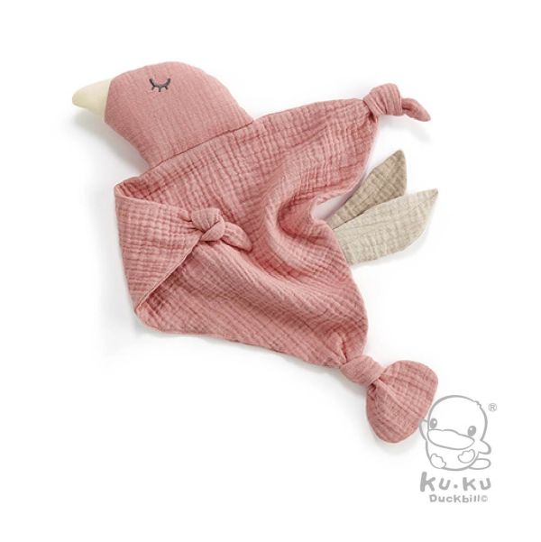 酷咕鴨 KUKU PLUS 寶寶多功能安撫巾｜純棉柔紗 安撫入睡｜幼犬杏・雀鳥粉・酷鴨棕・魟魚灰 寶寶安撫巾, 多功能安撫巾, KUKU PLUS, 酷咕鴨安撫巾, 嬰兒安撫玩具, 純棉紗布安撫巾, 新生兒安撫, 寶寶睡眠用品