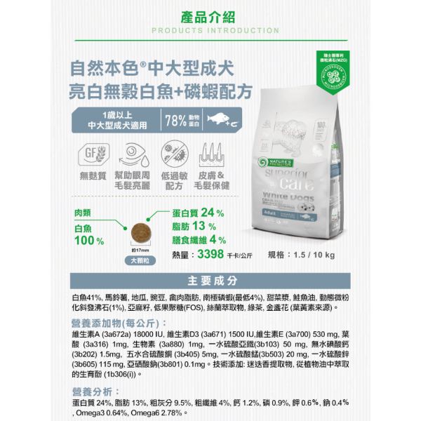 自然本色 犬飼料 1.5KG /2KG 無穀系列 羊肉  鮭魚 白魚 昆蟲 雞肉 磷蝦 迷你顆粒/大顆粒 自然本色狗飼料, 自然本色成犬飼料, 自然本色幼犬飼料, 低敏狗飼料推薦, 無穀狗飼料, 小型犬飼料, 大型犬飼料, 狗狗亮毛飼料, 淚痕狗飼料, 羊肉狗飼料, 鮭魚狗飼料, 白魚狗飼料, 雞肉狗飼料, 昆蟲狗飼料, 磷蝦狗飼料, 狗飼料推薦2025, 高齡犬保健飼料