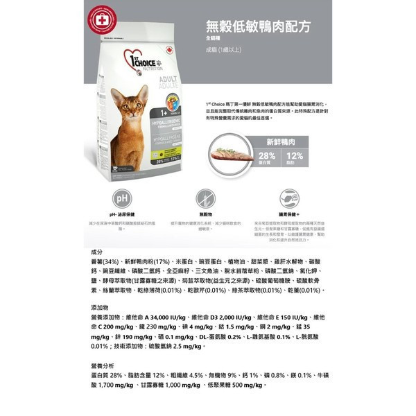 瑪丁 貓飼料 2.72KG 成貓 幼貓 低敏配方 雞肉 鴨肉 海鮮 挑嘴專用 瑪丁貓飼料、1st Choice 貓飼料、貓飼料推薦、幼貓飼料、高齡貓飼料、成貓飼料、貓咪低敏飼料、雞肉貓飼料、鴨肉貓飼料、海鮮貓飼料、挑嘴貓飼料、貓咪腸胃敏感飼料、全齡貓主食、加拿大進口貓飼料