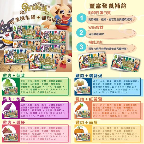 【Vosto】 秘湯機能銀罐80g 犬貓主食罐｜鵪鶉蛋/雞肝/菠菜/紅蘿蔔/南瓜/地瓜 多口味營養罐頭 Vosto 貓罐頭, 狗罐頭, 犬貓主食罐, 秘湯機能罐, 鵪鶉蛋貓罐, 雞肝貓罐, 菠菜貓罐, 南瓜狗罐, 地瓜貓罐, 高機能寵物罐頭, Vosto 銀罐, 犬貓營養罐, 狗狗主食罐, 貓咪主食罐, 健康寵物罐頭