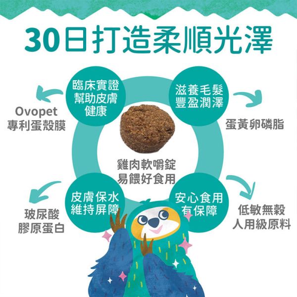【IN-Plus】 犬用保健品  60顆/120顆/300顆   蛋殼膜卵磷脂｜護膚亮毛・魚油舒敏配方 IN PLUS 蛋殼膜卵磷脂

狗狗皮膚保健

狗狗毛髮亮澤

狗狗舒敏保健品

狗狗魚油卵磷脂

犬用保健食品

狗狗護毛營養品

狗狗掉毛改善

寵物皮膚毛髮保健