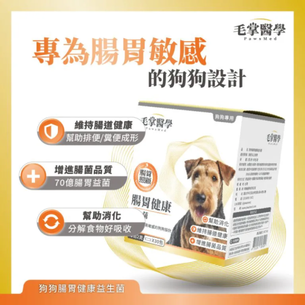 【毛掌醫學】貓 / 狗腸胃健康益生菌 2g*30包｜提升腸胃免疫 調整腸道菌叢 寵物益生菌保健品 毛掌醫學 益生菌

PawsMed 腸胃益生菌

狗狗益生菌 腸胃保健

貓咪益生菌 調整腸道

寵物腸胃保健食品

寵物益生菌推薦

犬貓腸胃調理

寵物軟便改善

全齡犬貓益生菌

天然無添加寵物保健